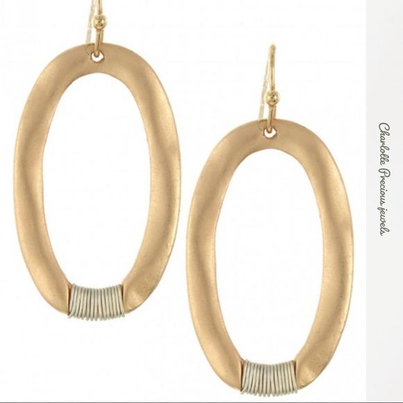 ELLIPSE DANGLE EARRINGS - Picture 1 of 2